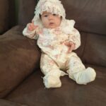 Baby Floral Print 100 Day Party Jumpsuit with Hat photo review