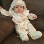 Baby Floral Print 100 Day Party Jumpsuit with Hat photo review