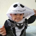 Baby Skeleton Halloween Striped Jumpsuits photo review