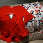 Baby / Toddler Cow Print Bell Sleeves Top and Pants Set photo review