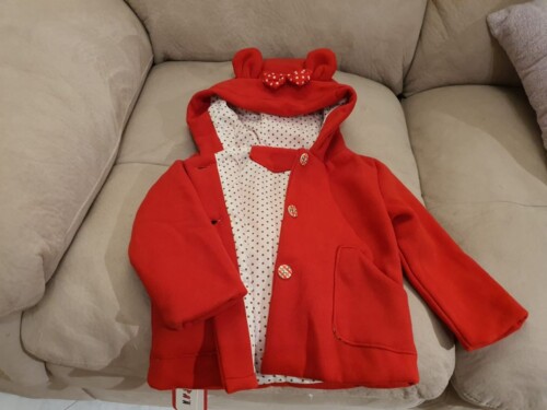 Sweet Bow Decor Double Breasted Hooded Coat for Baby Girl photo review