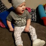 Baby Trendy Letter Top and Geo Pants Set photo review