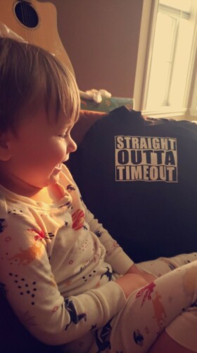 Baby Boy / Girl STRAIGHT OUTTA TIMEOUT Print Solid Hoodie photo review