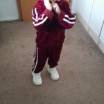2-piece Baby / Toddler Striped Rabbit Ear Hoodie and Velvet Pants Set photo review