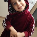 2-piece Baby / Toddler Striped Rabbit Ear Hoodie and Velvet Pants Set photo review