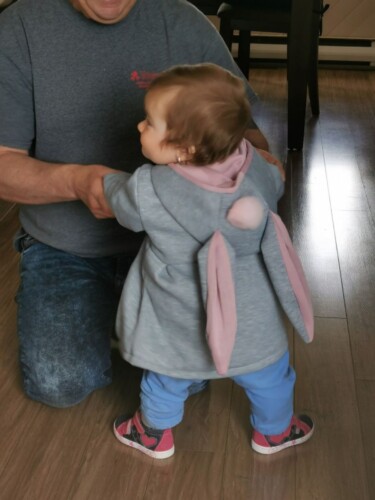 Sweet Rabbit Ears Hooded Long-sleeve Coat for Baby Girls photo review