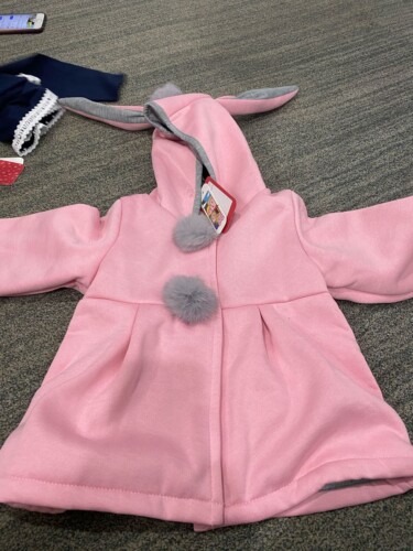 Sweet Rabbit Ears Hooded Long-sleeve Coat for Baby Girls photo review