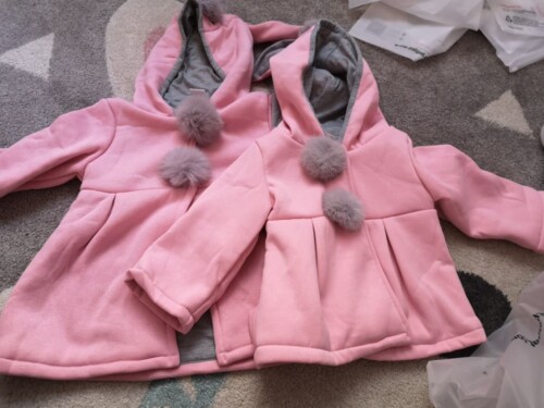 Sweet Rabbit Ears Hooded Long-sleeve Coat for Baby Girls photo review