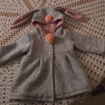 Sweet Rabbit Ears Hooded Long-sleeve Coat for Baby Girls photo review