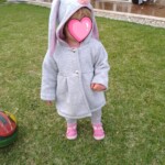 Sweet Rabbit Ears Hooded Long-sleeve Coat for Baby Girls photo review