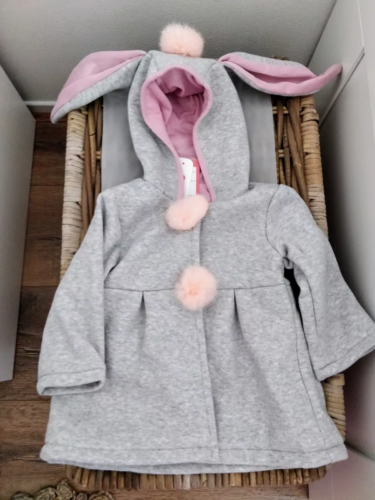 Sweet Rabbit Ears Hooded Long-sleeve Coat for Baby Girls photo review