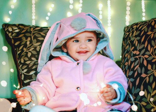 Sweet Rabbit Ears Hooded Long-sleeve Coat for Baby Girls photo review