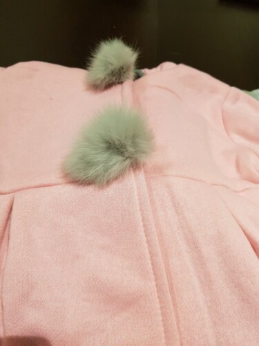 Sweet Rabbit Ears Hooded Long-sleeve Coat for Baby Girls photo review