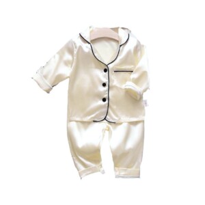 Spring and Autumn Baby Toddler Kid boy long pajamas (pure color)