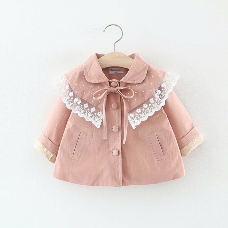 Autumn and winter Baby Toddler Kid girl windbreaker jacket (snowflake edge style)
