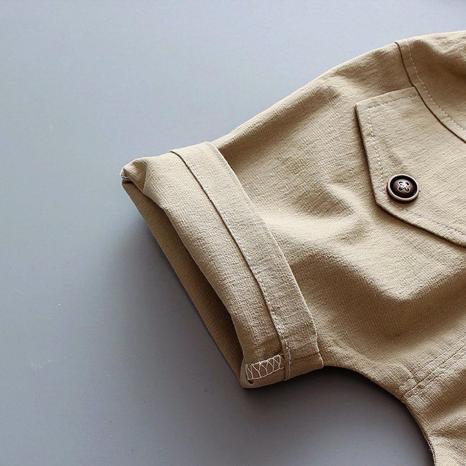 Baby Toddler boy short-sleeve T-shirt striped shorts two-piece suit (Backpack pattern) - Image 5