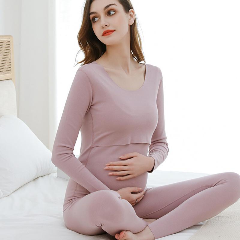 Solid Soft Nursing Pajamas Top