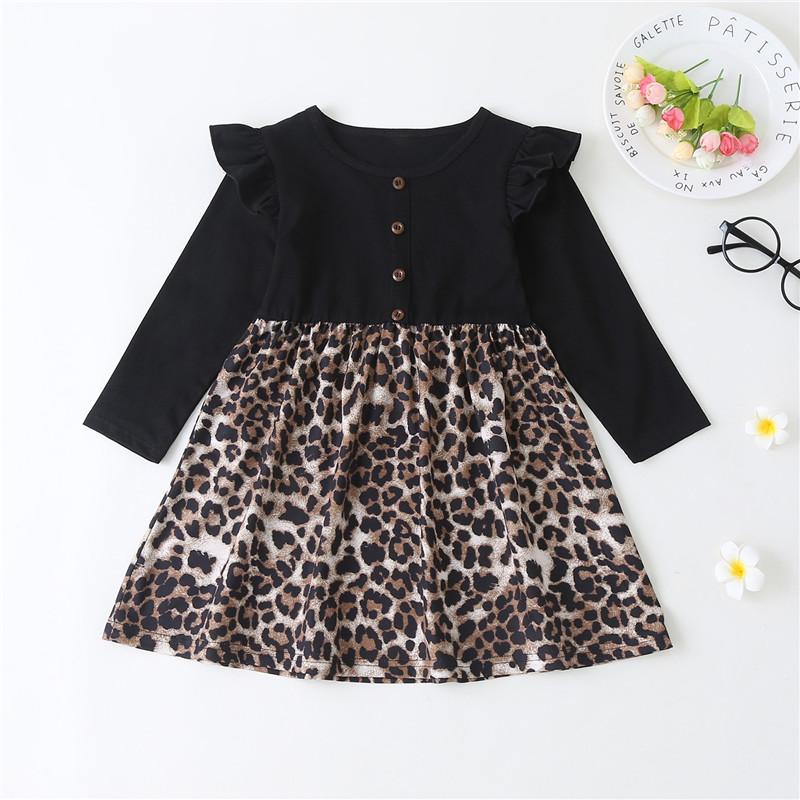 Leopard Pattern Dress for Toddler Girl