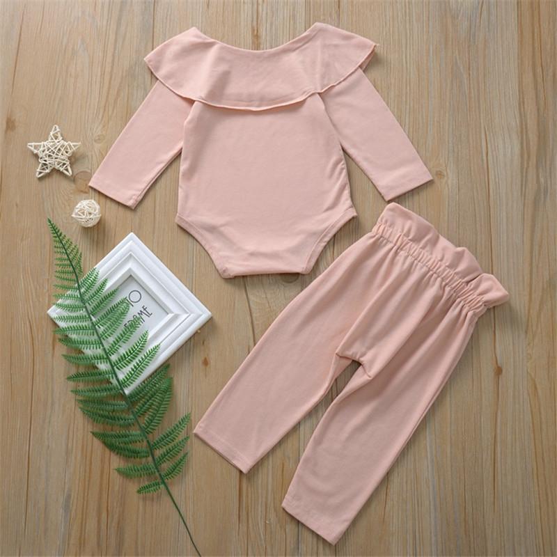 2-piece Solid Bodysuit &amp; Pants for Baby Baby Girl