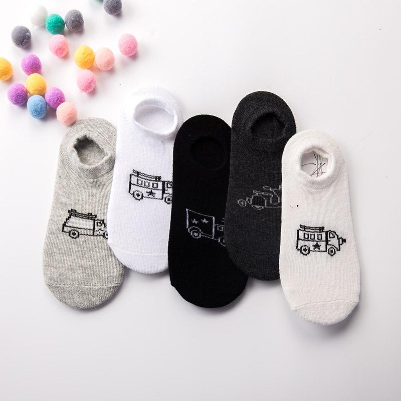 5-piece Cotton Children's Low Cut Socks