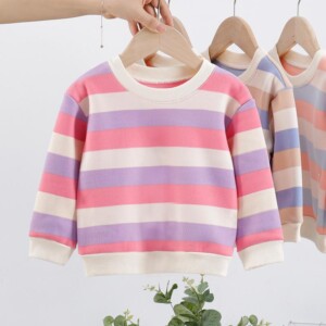 Fleece-lined Stripes Sweatpants for Toddler Girl
