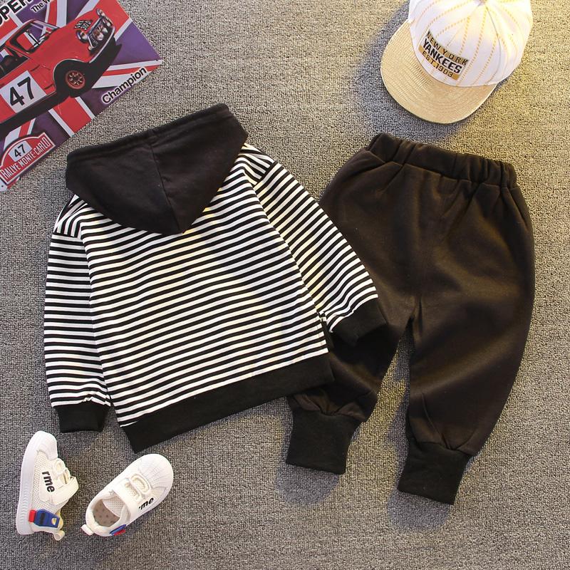 2-piece Striped Hoodie &amp; Pants for Toddler Boy