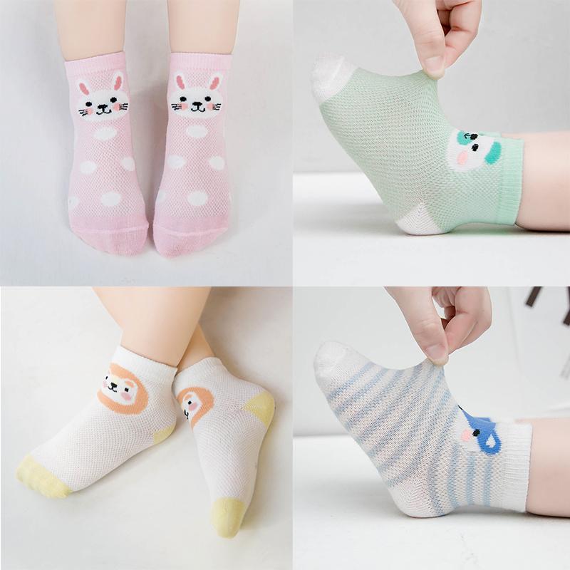 5-piece Animal Pattern Breathable Socks for Baby