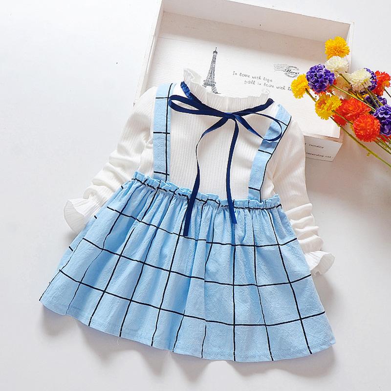 Fashion Color-block  Plaid Dress