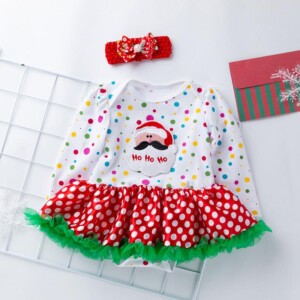 2-piece Cartoon Romper-skirts and Headband Sets for Baby Girl