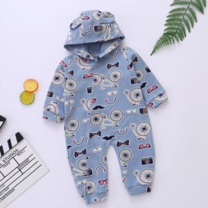 Vehicle Pattern Thick Jumpsuit for Baby