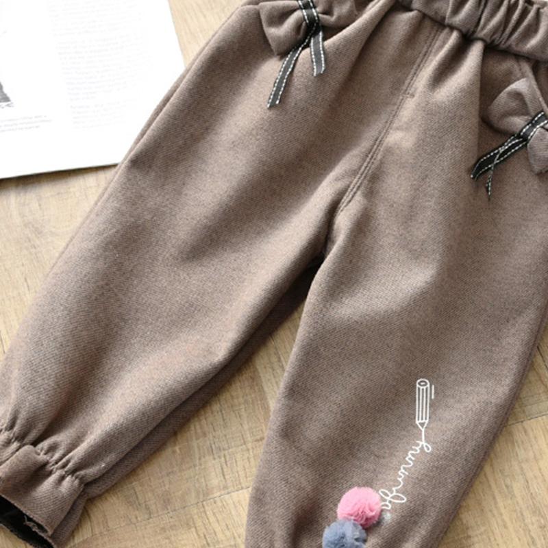 Fleece-lined Sports Pants for Toddler Girl