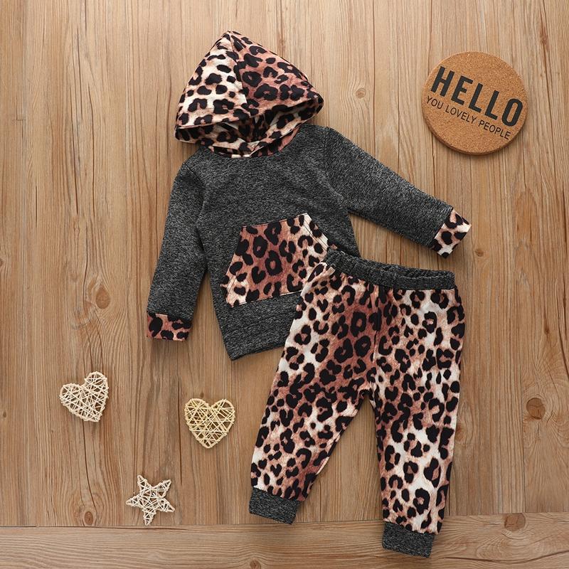 2-piece Leopard Hoodie &amp; Pants for Baby Girl
