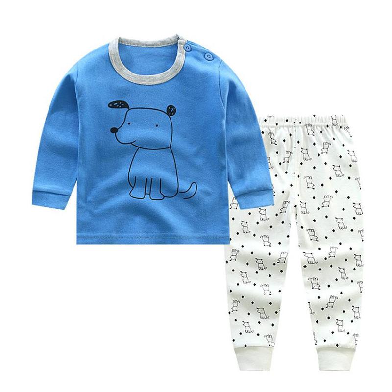 2-piece Cat Pattern Pajamas Sets for Toddler Boy