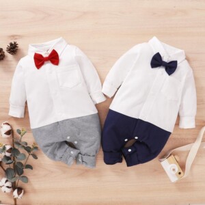 Gentleman Bow Decor Jumpsuit for Baby Boy