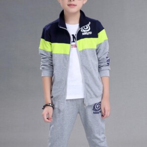 2-piece Color-block Coat & Pants for Boy