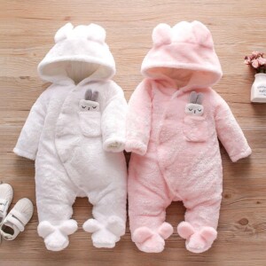 Winter Rabbit Thick Jumpsuit for Baby
