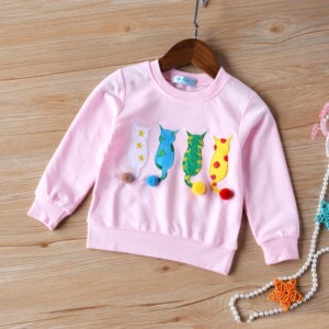 Cartoon Design Sweatshirts for Toddler Girl