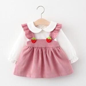 Strawberry Pattern Dress for Toddler Girl