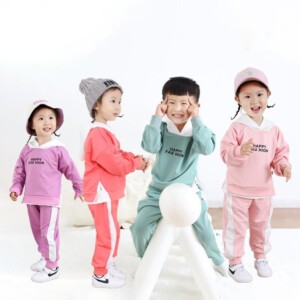 2-piece Letter Pattern Hoodie & Pants for Toddler Girl