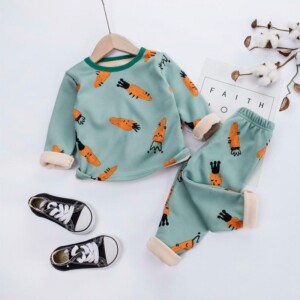 2-piece Cartoon Pattern Pajamas Sets for Toddler Girl