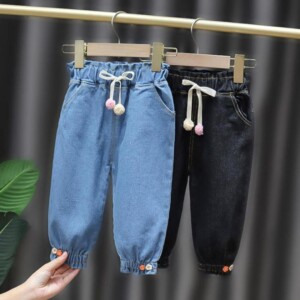 Colored balls jeans for Toddler Girl