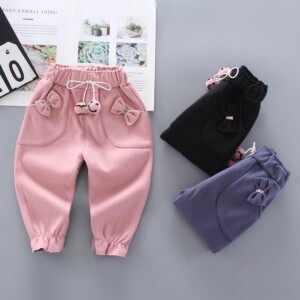 Colored balls Fleece-lined Sports Pants for Toddler Girl