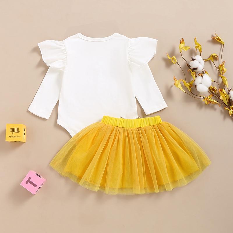 2-piece Jumpsuit & Mesh Skirt for Baby Girl