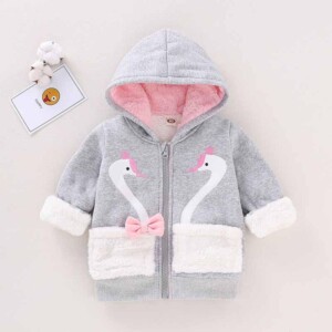 Animal Pattern Extra Thick Puffer Jacket for Toddler Girl