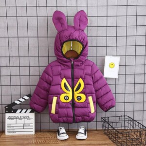 Animal Pattern Extra Thick Puffer Jacket for Toddler Girl