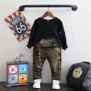 2-piece Camouflage Pattern Suit for Toddler Boy