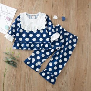 2-piece Polka Dot Dress & Pants for Toddler Girl