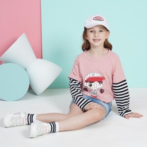 Stripes Pattern T-shirt for Girl