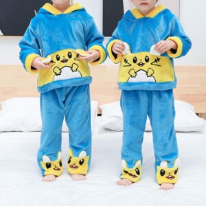 2-piece Animal Pattern Flannel Suit for Toddler Boy