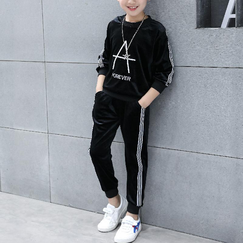 2-piece  Letter Pattern Pullover & Pants for Boy